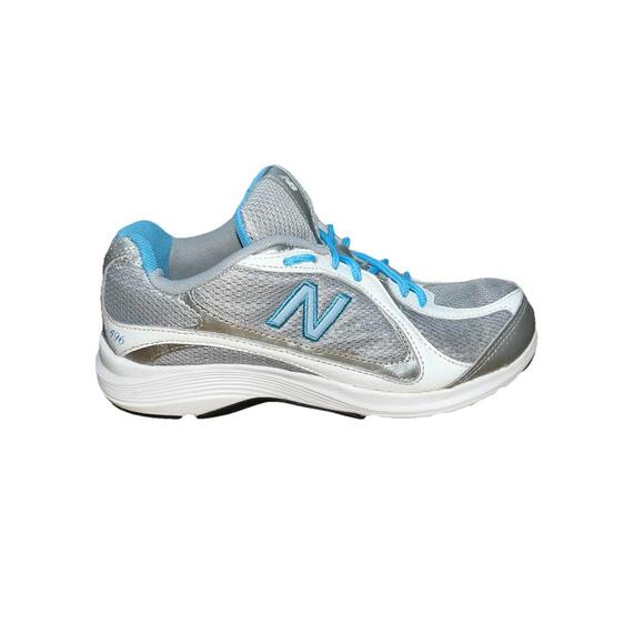 New Balance 496 Womens Size 6.5 B Silver Blue Walking Light Shoes WW496GB - Picture 1 of 9